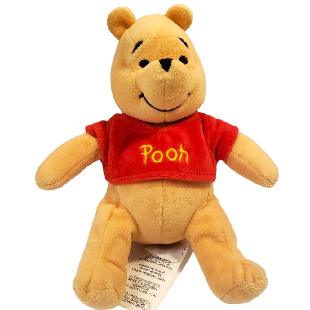 Winnie the Pooh Bear Disney Collection Plush Stuffed Animal Toy 9" Red Shirt LN